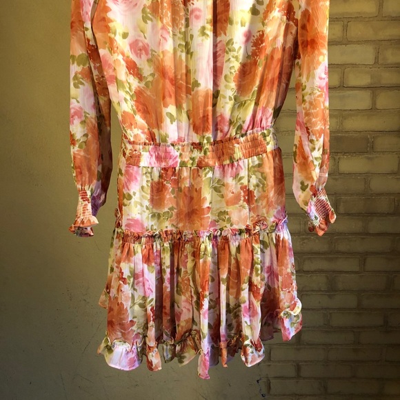 Skylar + Madison Floral Tiered Mini Dress Size M - Picture 8 of 8